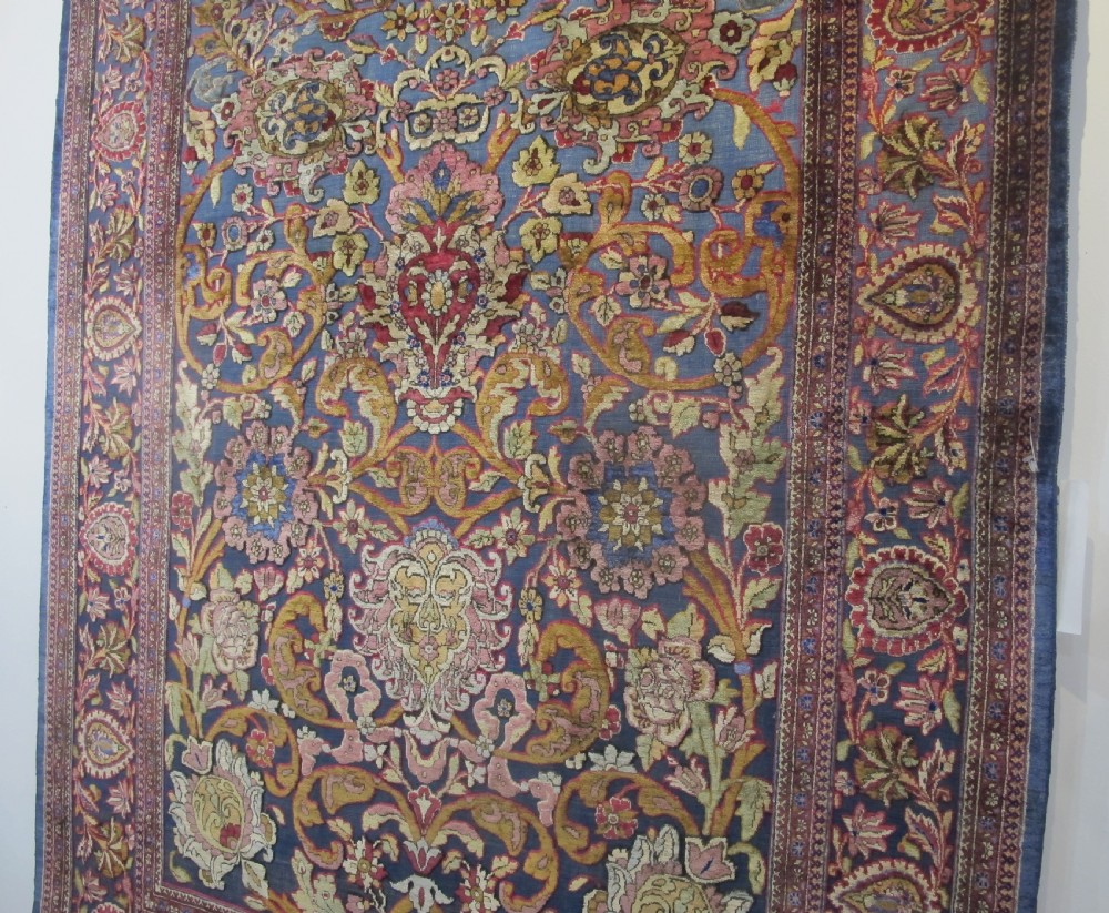 Exceptional Souf Silk Kashan Rug, Persia circa 1920, 2.03m x 1.35m View IX