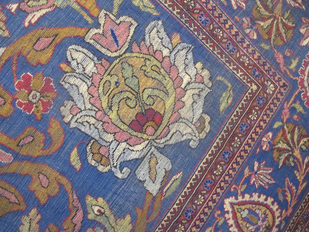 Exceptional Souf Silk Kashan Rug, Persia circa 1920, 2.03m x 1.35m View XI