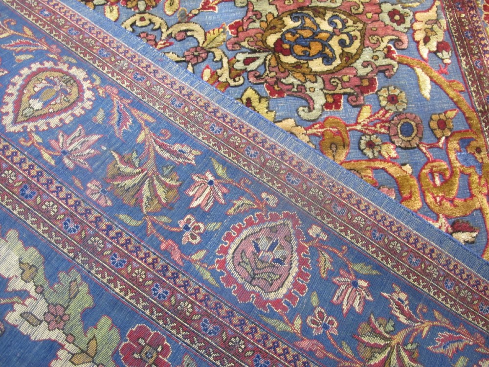 Exceptional Souf Silk Kashan Rug, Persia circa 1920, 2.03m x 1.35m View XII