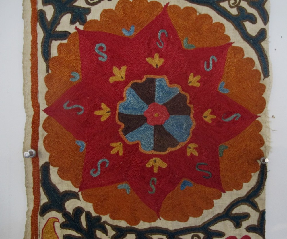 A Group of Four Suzani Border Fragments, Uzbekistan, Circa 1850 View VI