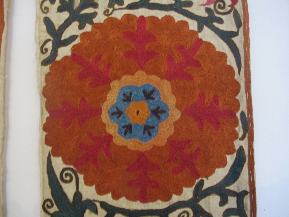 A Group of Four Suzani Border Fragments, Uzbekistan, Circa 1850 View VII