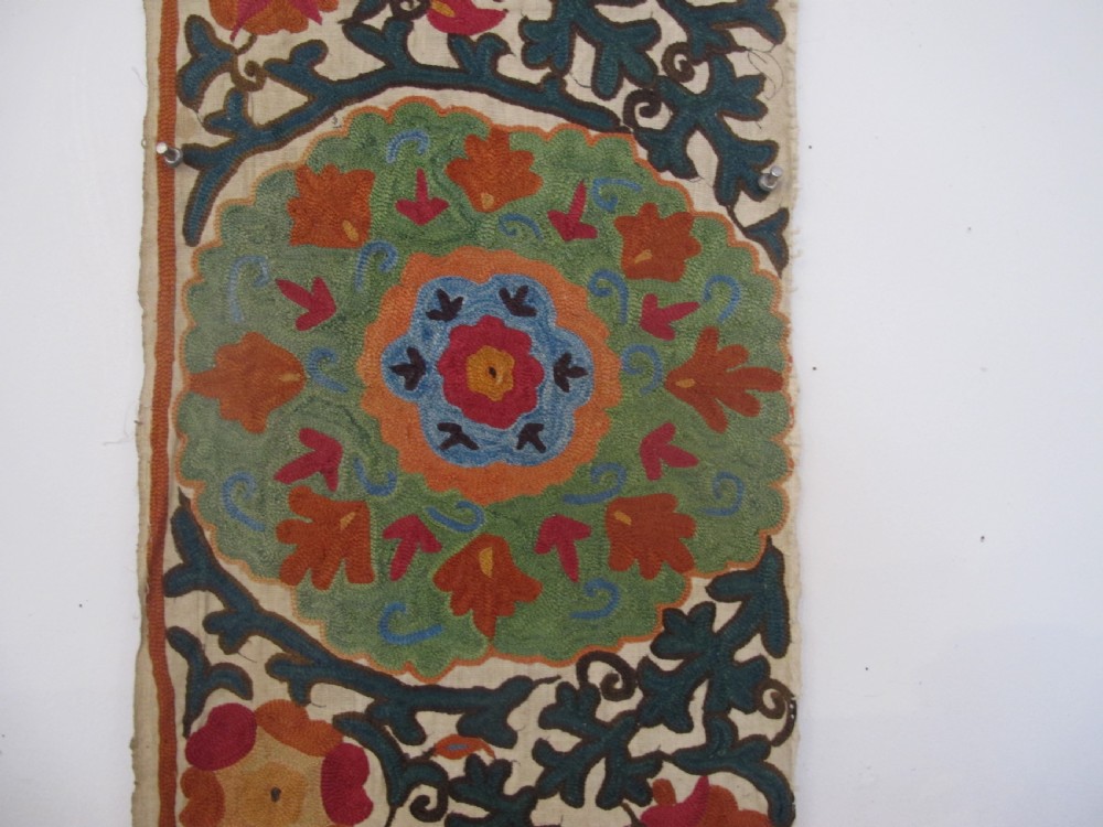 A Group of Four Suzani Border Fragments, Uzbekistan, Circa 1850 View VIII