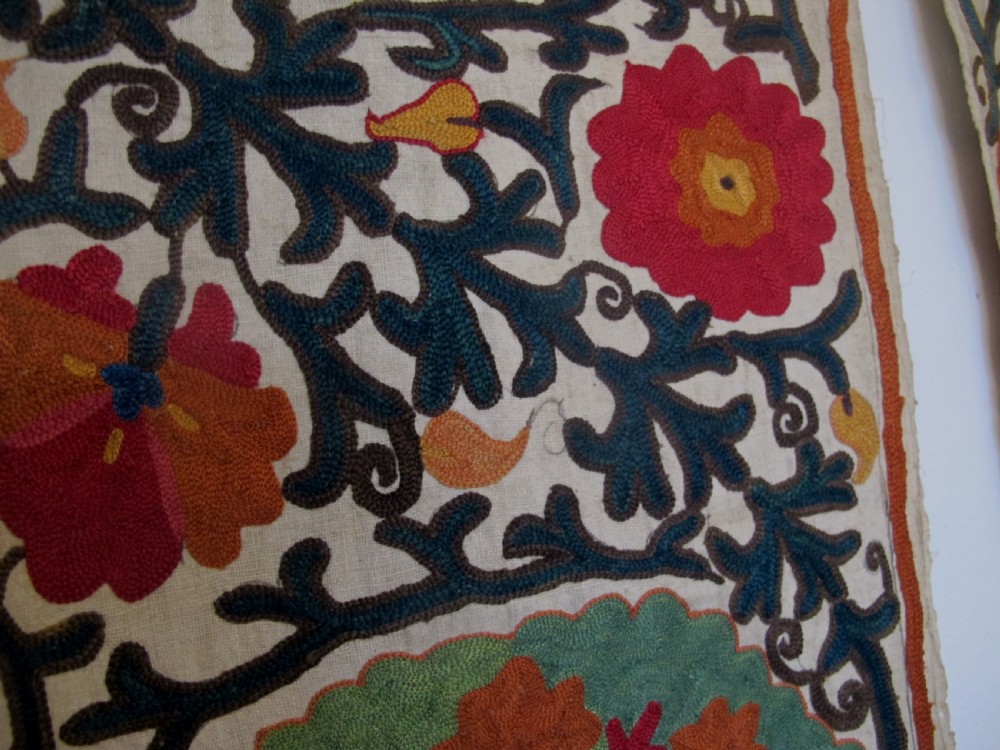 A Group of Four Suzani Border Fragments, Uzbekistan, Circa 1850 View XI