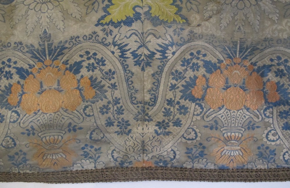 Fine 18th Century European Silk Brocade Panel, 1.92m x 2.02m View VII