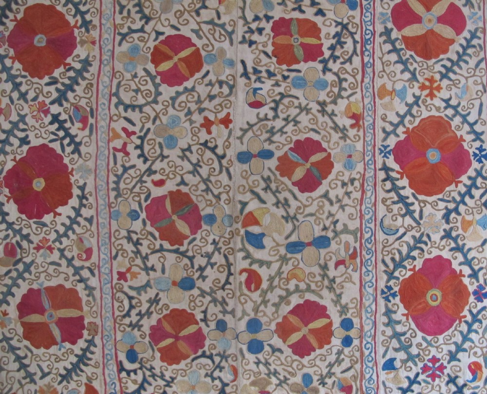 Bokhara Suzani, Uzbekistan, Circa 1860, 1.50m x 1.18m View II