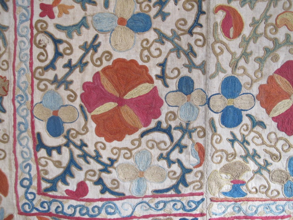 Bokhara Suzani, Uzbekistan, Circa 1860, 1.50m x 1.18m View VI