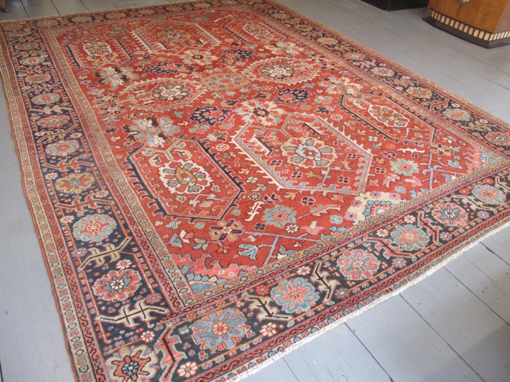 Handsome 19th Century Heriz Carpet, 3.41m x 2.62m View III