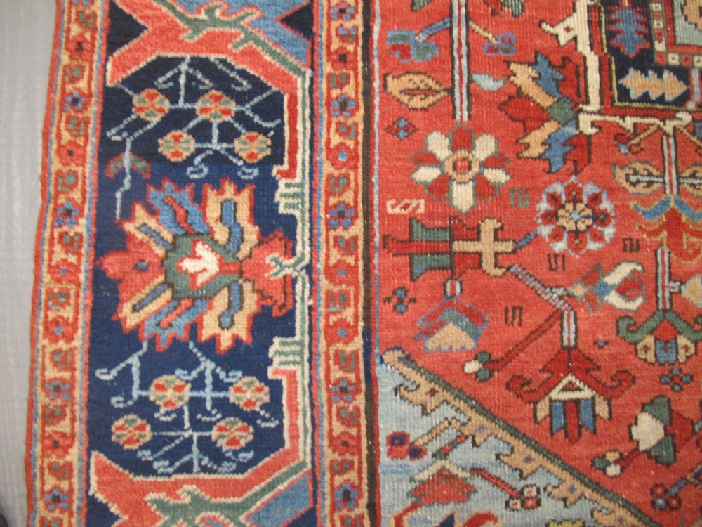 Small Heriz Carpet with Unusual Borders, Circa 1890, 2.90m x 2.09m View IV
