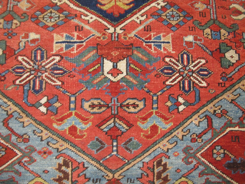 Small Heriz Carpet with Unusual Borders, Circa 1890, 2.90m x 2.09m View V