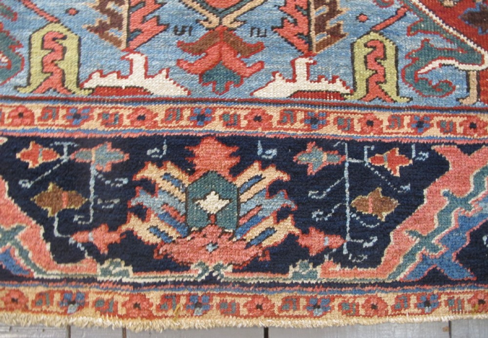 Small Heriz Carpet with Unusual Borders, Circa 1890, 2.90m x 2.09m View VIII