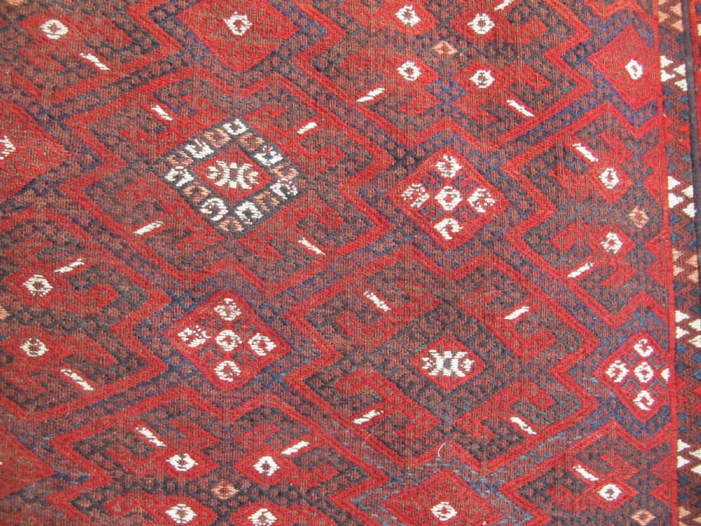 Antique Turkoman Flatwoven Carpet, Circa 1880, 3.20m x 2.06m View VII