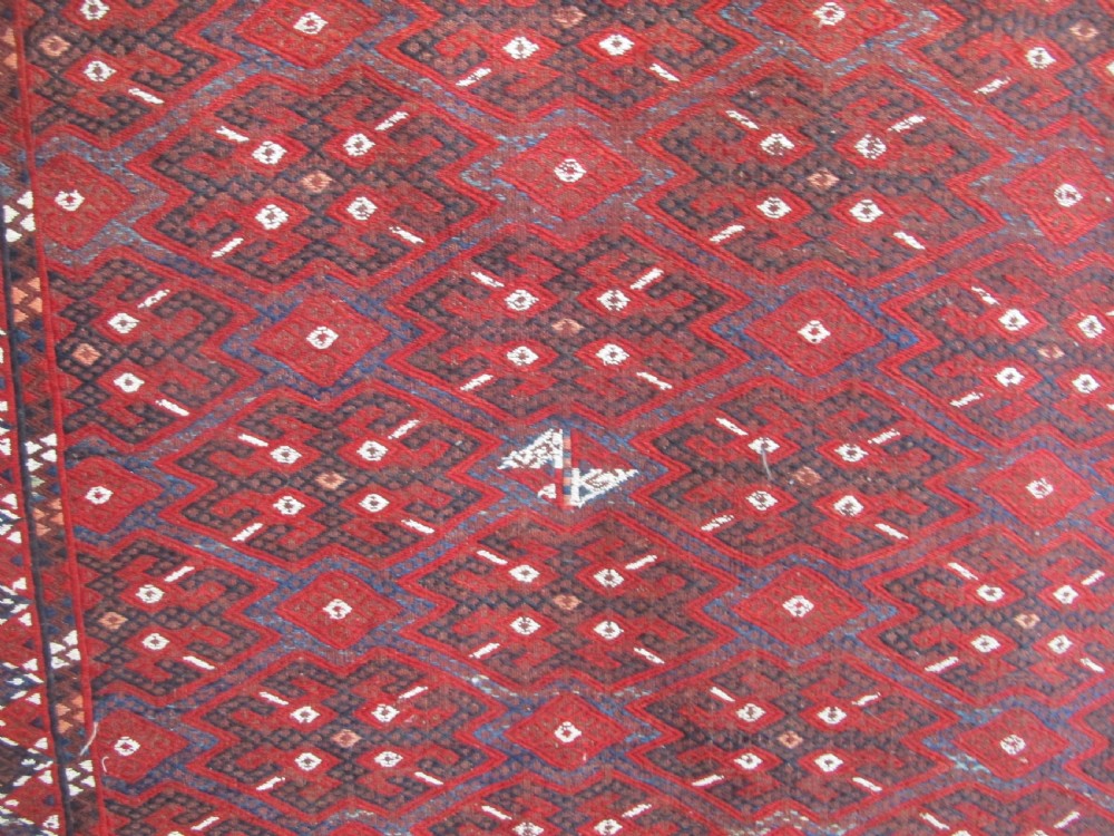 Antique Turkoman Flatwoven Carpet, Circa 1880, 3.20m x 2.06m View IX