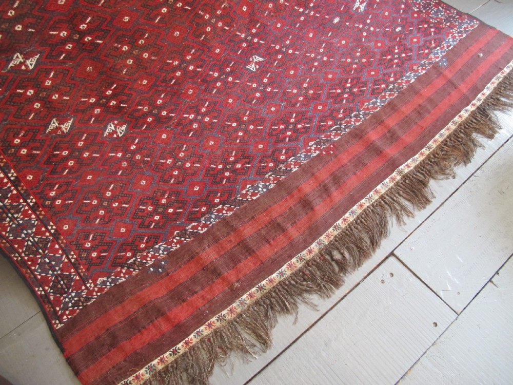 Antique Turkoman Flatwoven Carpet, Circa 1880, 3.20m x 2.06m View X