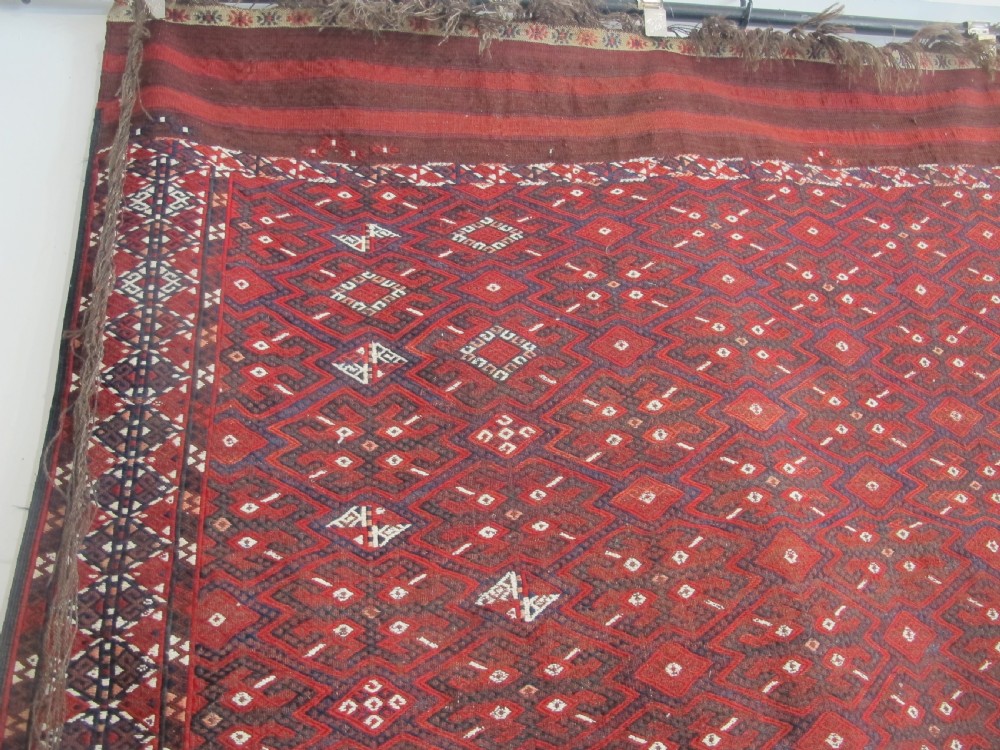 Antique Turkoman Flatwoven Carpet, Circa 1880, 3.20m x 2.06m View XI