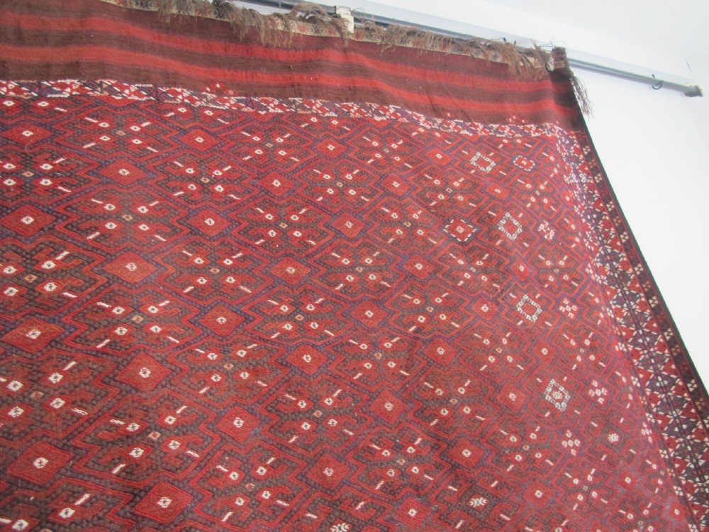 Antique Turkoman Flatwoven Carpet, Circa 1880, 3.20m x 2.06m View XII