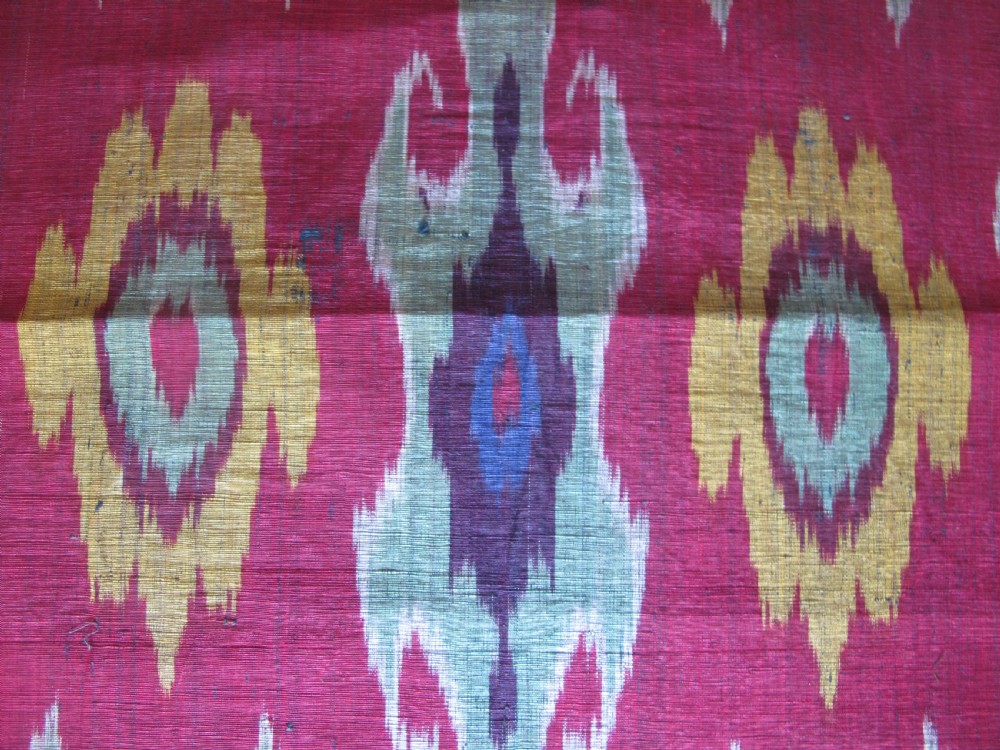 Silk Ikat Panel, Uzbekistan, circa 1880, 100cm x 41cm View II