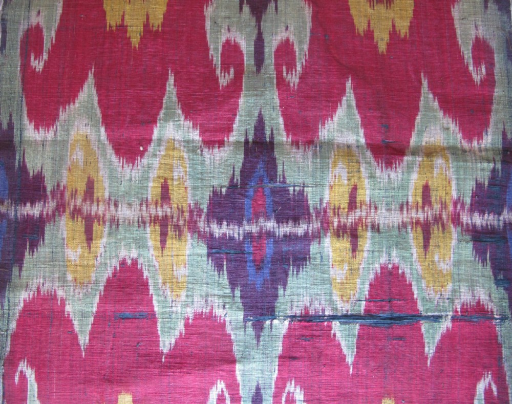 Silk Ikat Panel, Uzbekistan, circa 1880, 100cm x 41cm View III