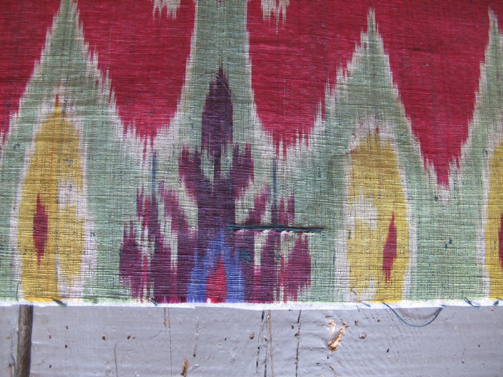 Silk Ikat Panel, Uzbekistan, circa 1880, 100cm x 41cm View VI