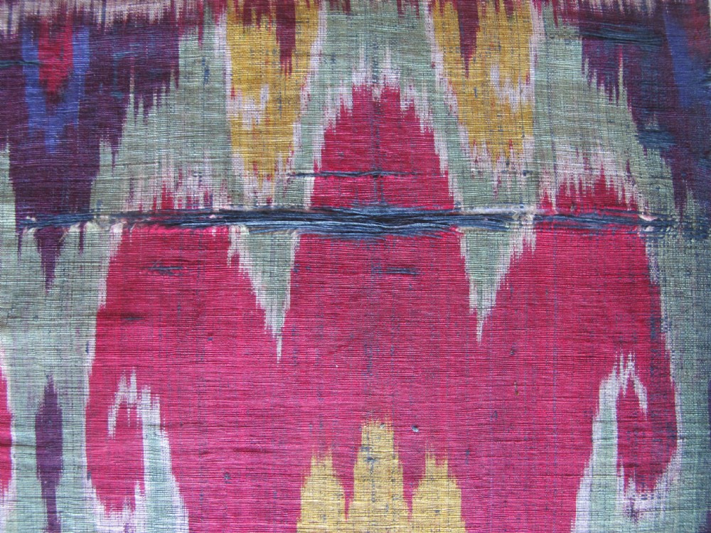 Silk Ikat Panel, Uzbekistan, circa 1880, 100cm x 41cm View VIII