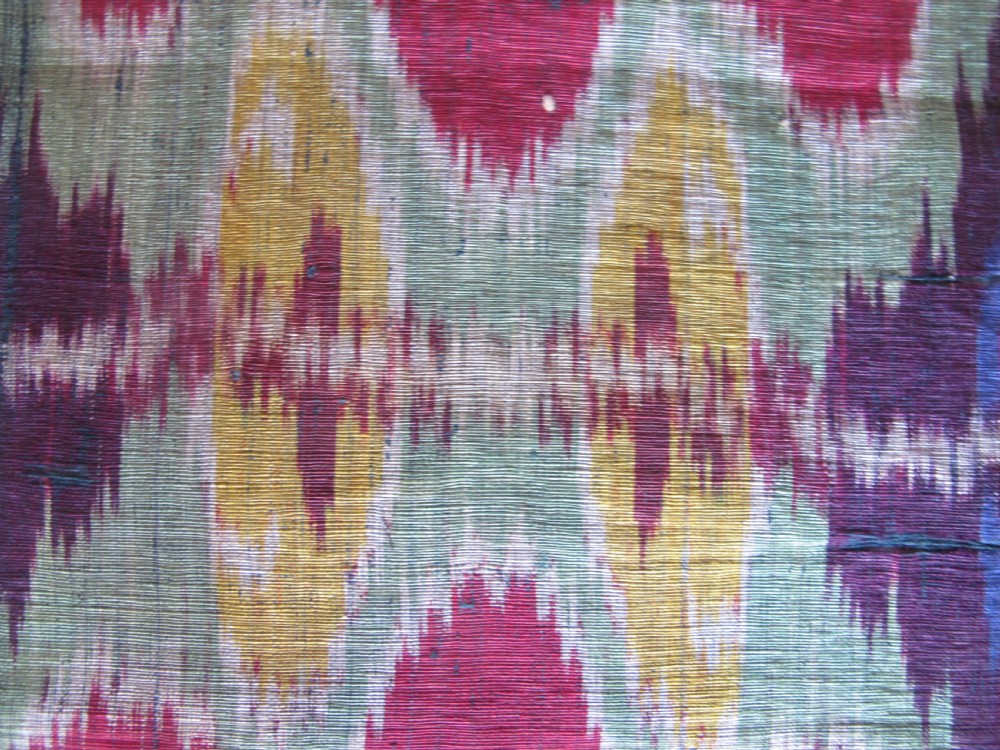 Silk Ikat Panel, Uzbekistan, circa 1880, 100cm x 41cm View IX