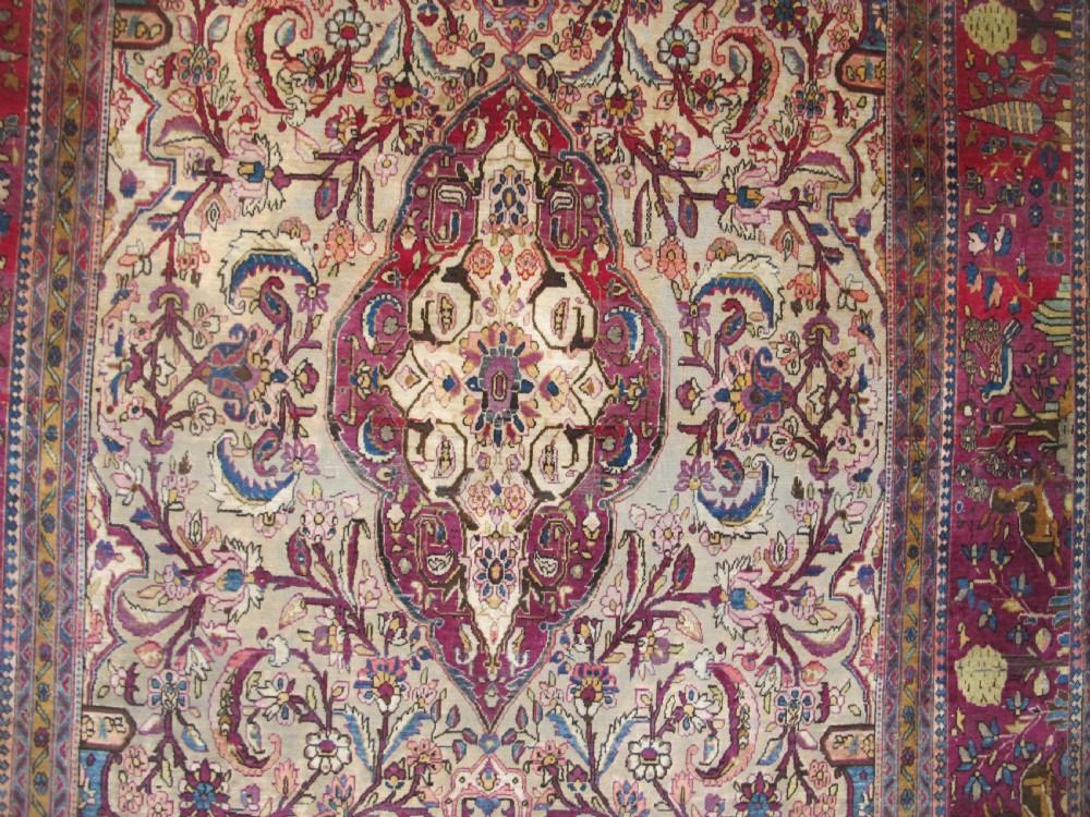 Fine Silk Kashan Rug, Persia, Circa 1910, 1.93m x 1.30m View II