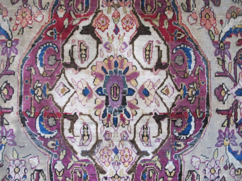Fine Silk Kashan Rug, Persia, Circa 1910, 1.93m x 1.30m View III