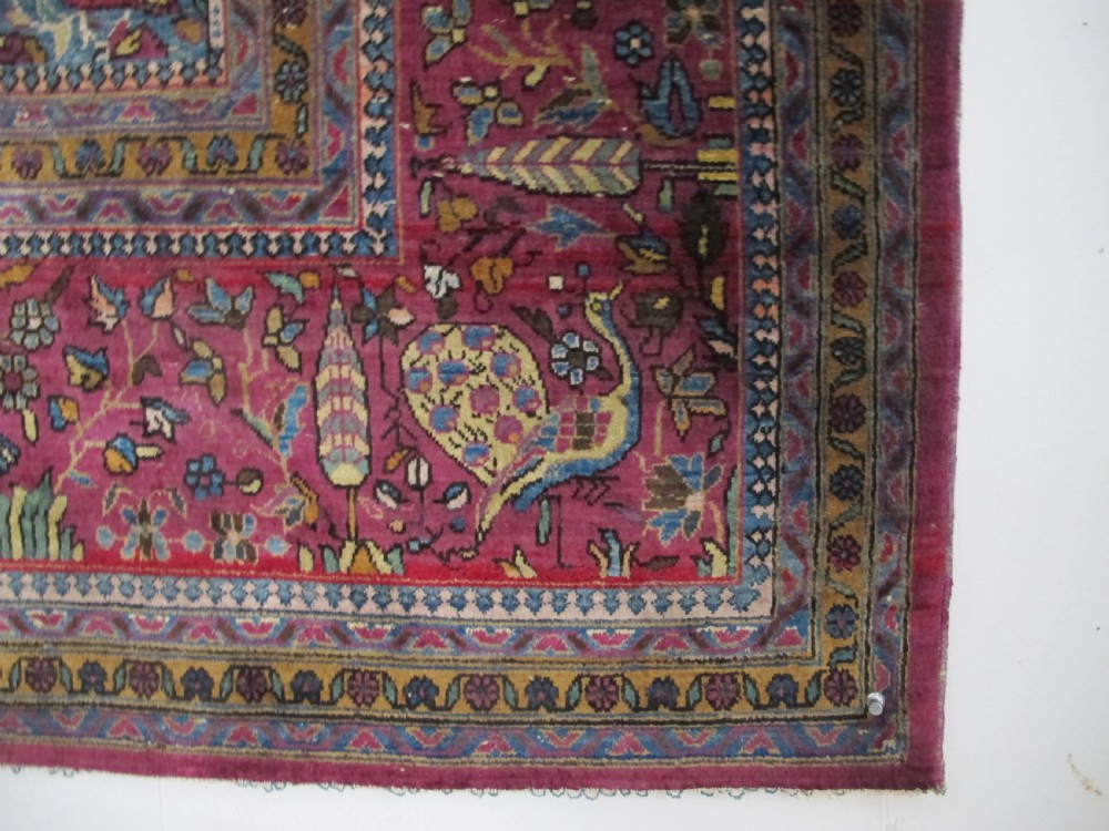 Fine Silk Kashan Rug, Persia, Circa 1910, 1.93m x 1.30m View IV