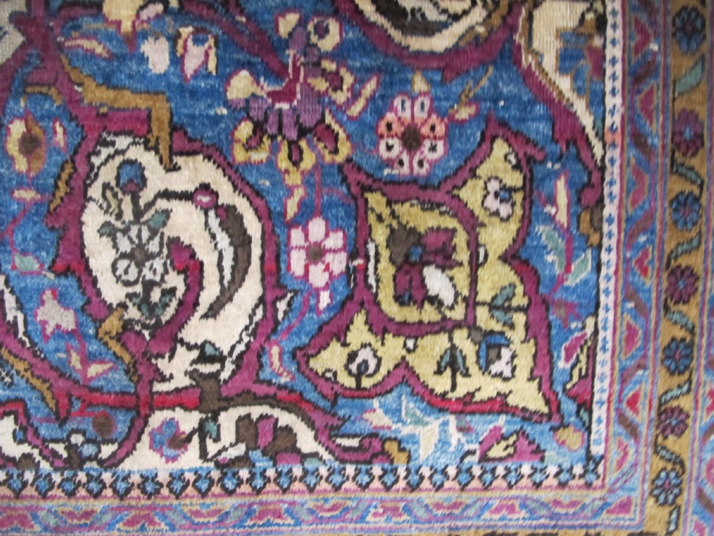 Fine Silk Kashan Rug, Persia, Circa 1910, 1.93m x 1.30m View IX