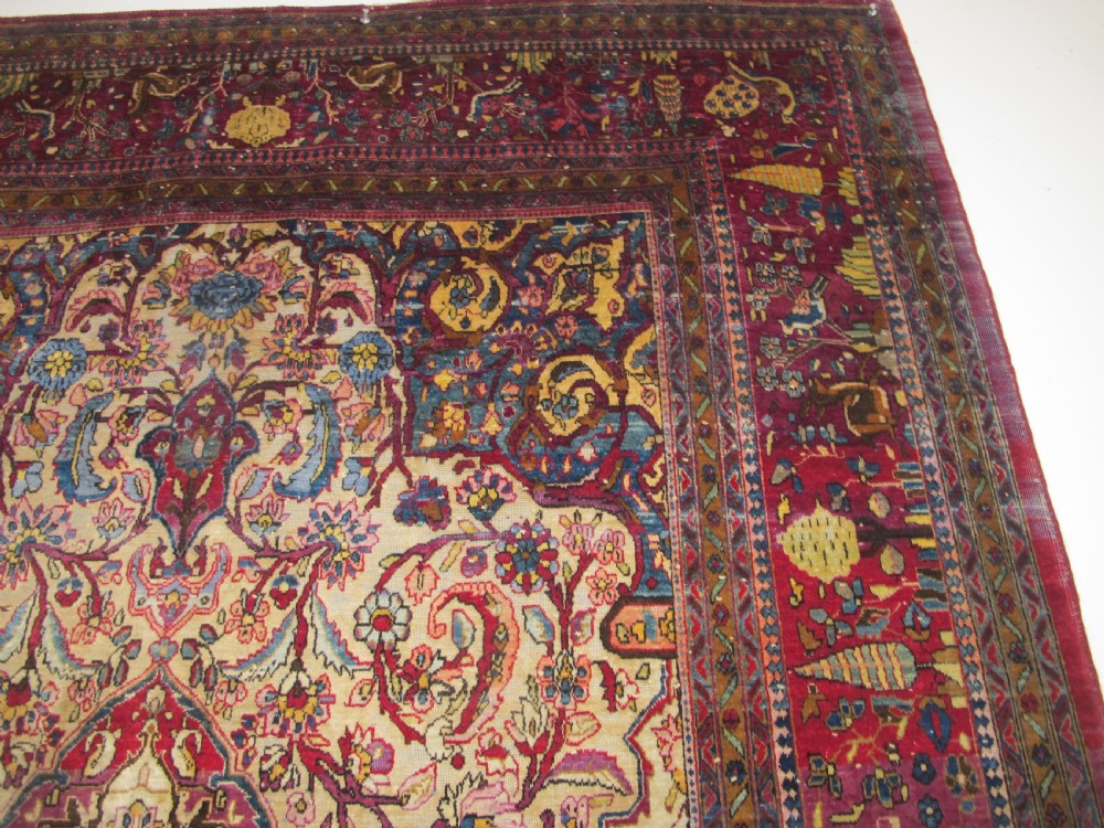 Fine Silk Kashan Rug, Persia, Circa 1910, 1.93m x 1.30m View X