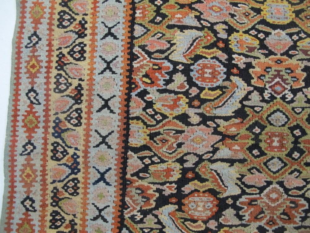Fine Senneh Wool Kilim, West Persia, Circa 1880, 1.96m x 1.29m View IV