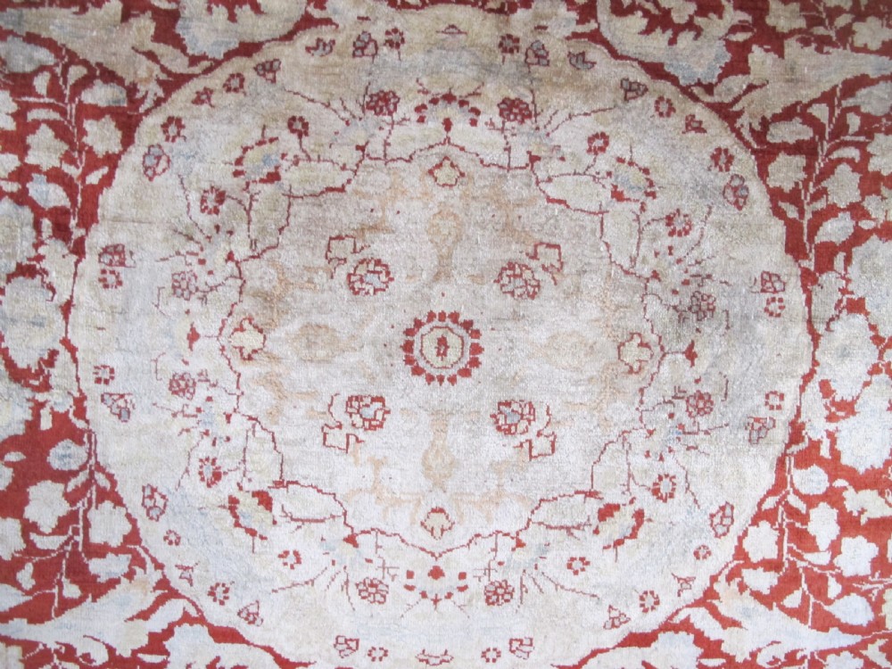Fine Silk Tabriz Rug, Circa 1900, 1.62m x 1.18m View III