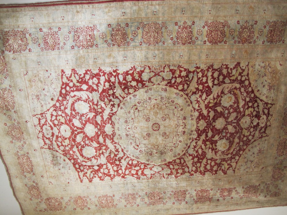 Fine Silk Tabriz Rug, Circa 1900, 1.62m x 1.18m View XIII