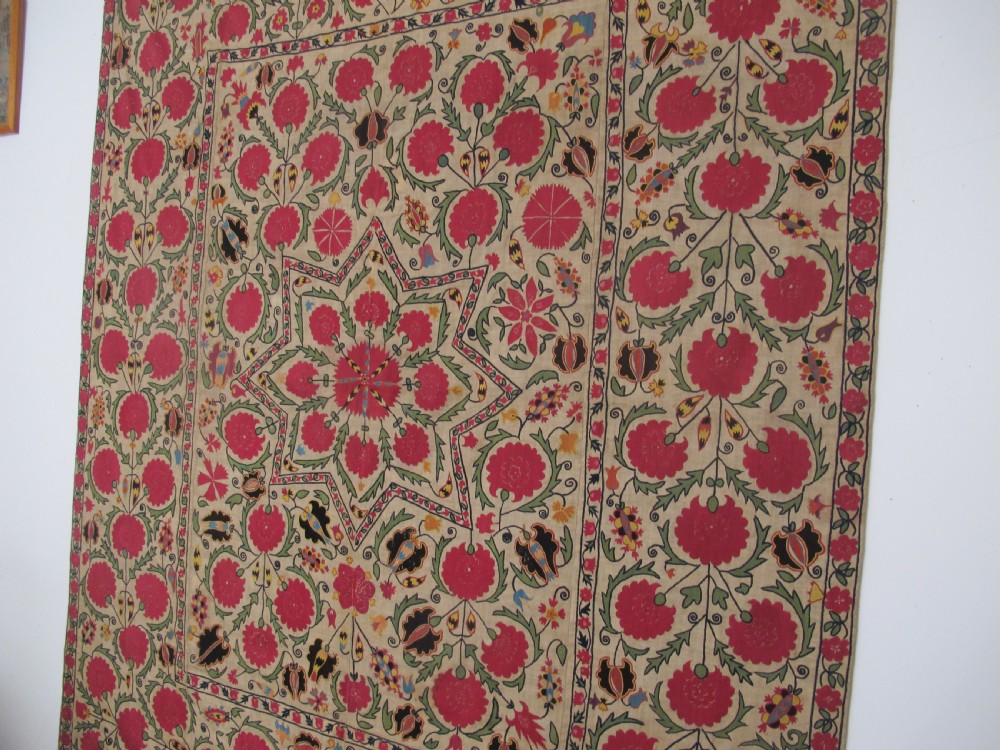 Exceptional Suzani, Uzbekistan, circa 1840, 2.17m x 1.77m View XIII