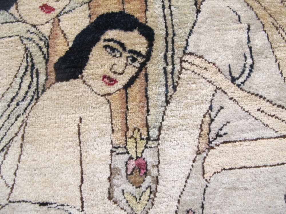 Fine Kirman-Laver Pictorial Rug Depicting Scenes from the Life of Joseph, Circa 1910, 2.31m x 1.46m View V