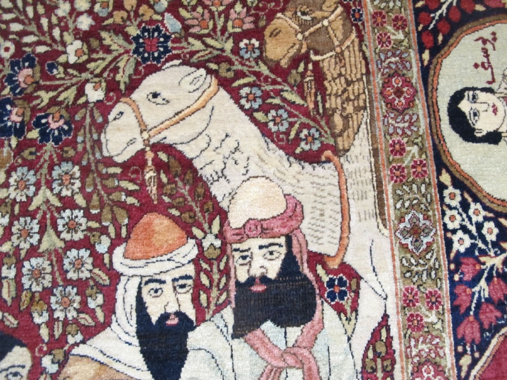 Fine Kirman-Laver Pictorial Rug Depicting Scenes from the Life of Joseph, Circa 1910, 2.31m x 1.46m View XIII