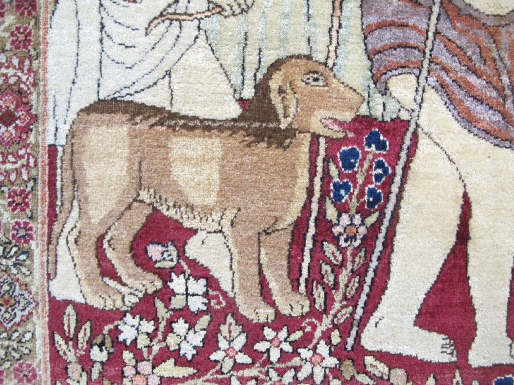 Fine Kirman-Laver Pictorial Rug Depicting Scenes from the Life of Joseph, Circa 1910, 2.31m x 1.46m View XIV