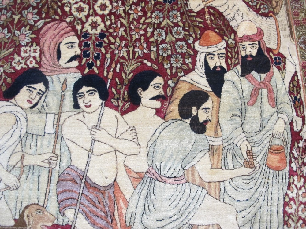 Fine Kirman-Laver Pictorial Rug Depicting Scenes from the Life of Joseph, Circa 1910, 2.31m x 1.46m View XV