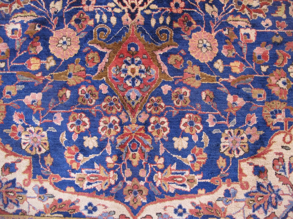 Fine Silk Kashan Rug, Persia, Circa 1920, 2.03m x 1.30m View IV