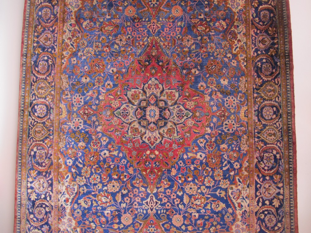 Fine Silk Kashan Rug, Persia, Circa 1920, 2.03m x 1.30m View VI