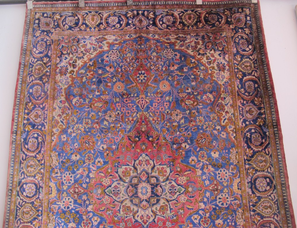 Fine Silk Kashan Rug, Persia, Circa 1920, 2.03m x 1.30m View VII