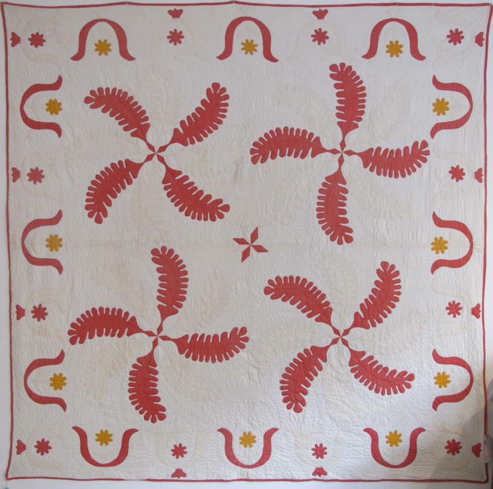 Quilted American Cotton Coverlet, 2.26m x 2.26m