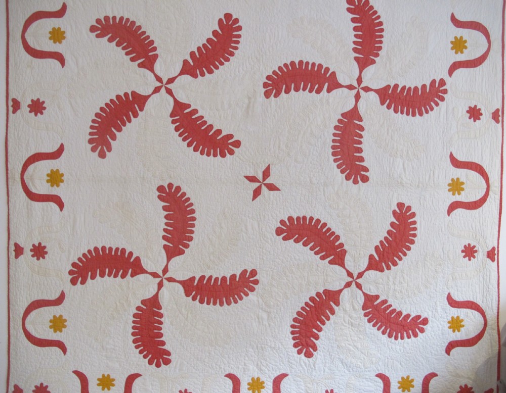 Quilted American Cotton Coverlet, 2.26m x 2.26m View II
