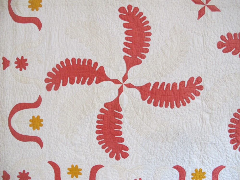 Quilted American Cotton Coverlet, 2.26m x 2.26m View III