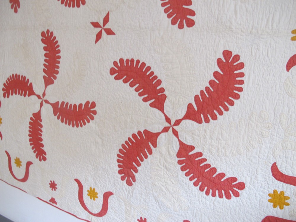 Quilted American Cotton Coverlet, 2.26m x 2.26m View X