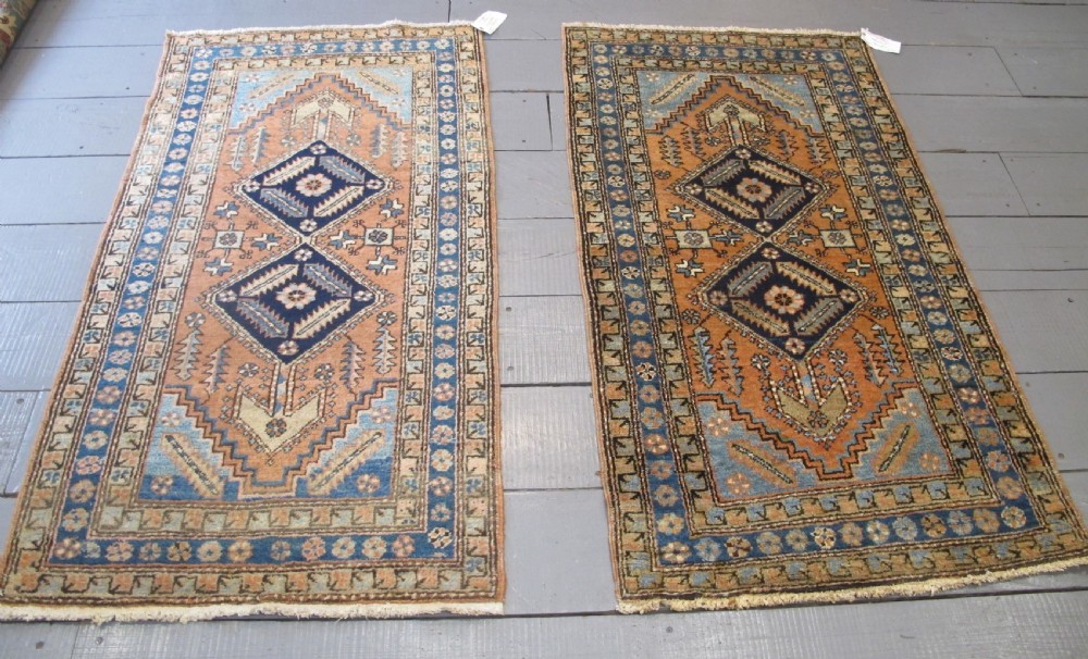 A Rare Pair of Heriz Rugs, Circa 1890, 1.78m x 0.97m each View II