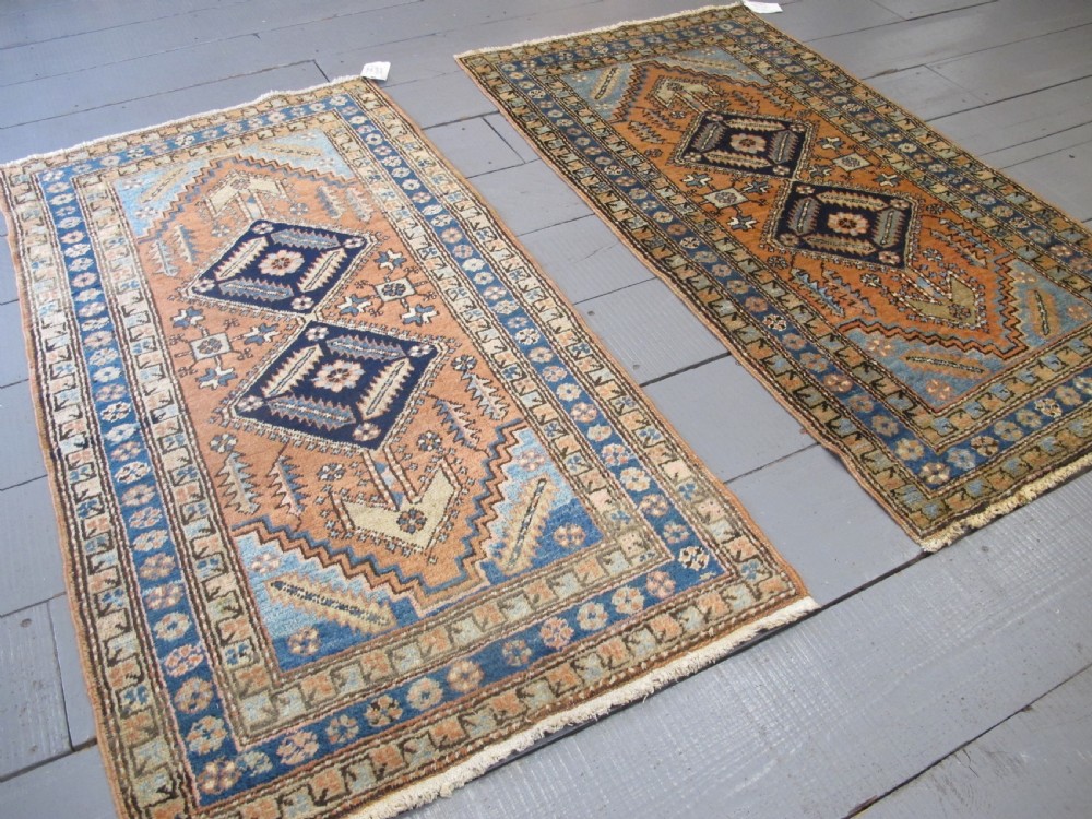 A Rare Pair of Heriz Rugs, Circa 1890, 1.78m x 0.97m each View III