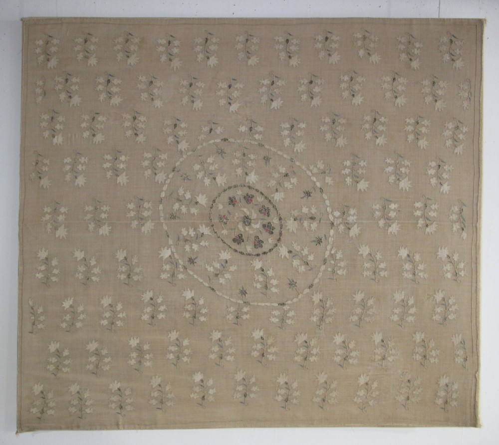 Early 19th Century Silk and and Metal Thread Ottoman Embroidery, 1.23m x 1.09m