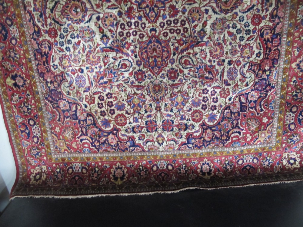 Fine Silk Kashan Rug, Persia, Circa 1920, 2.13m x 1.26m View V