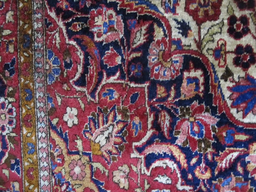 Fine Silk Kashan Rug, Persia, Circa 1920, 2.13m x 1.26m View VI