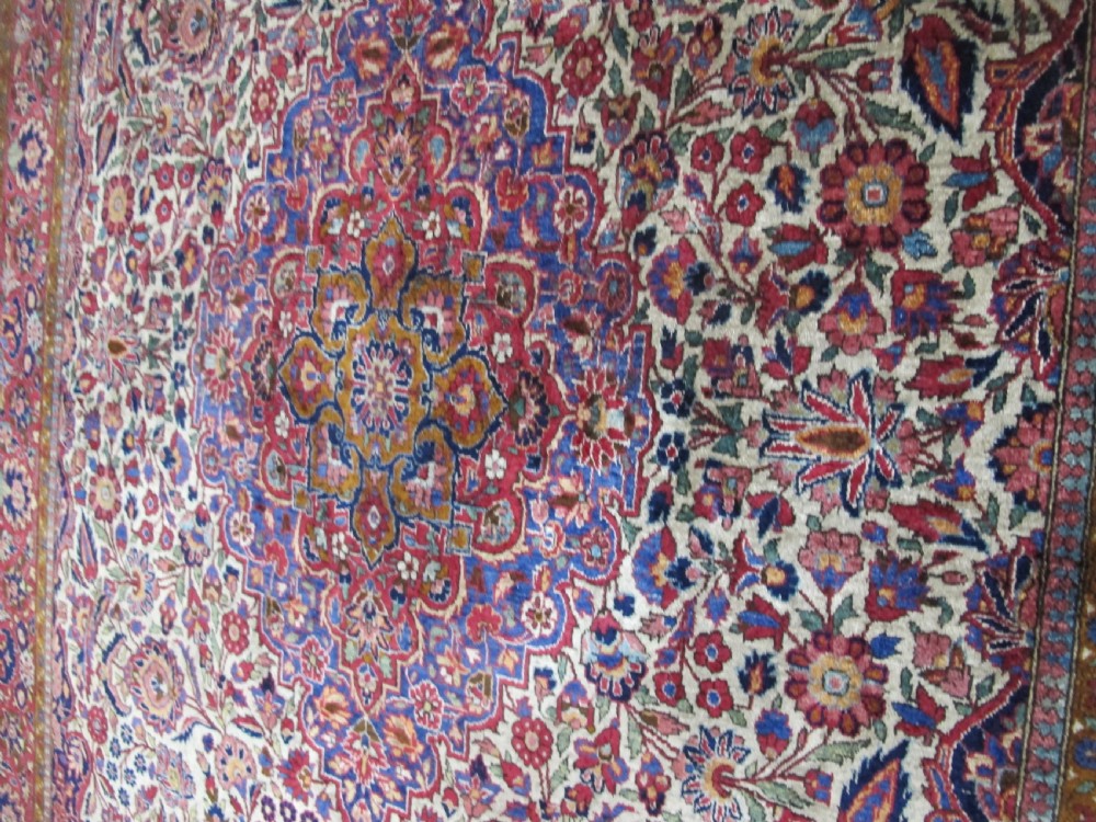 Fine Silk Kashan Rug, Persia, Circa 1920, 2.13m x 1.26m View X